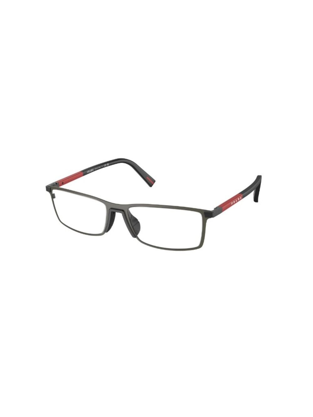 Prada Linea Rossa PS 53QV 06P1O1 53 grey rubbered Eyeglasses Optical Frame